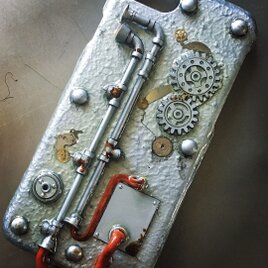 【送料無料】機械術機関式携帯ケース 「Garbage Factory Silver」A008 スマホケースiphoneの画像