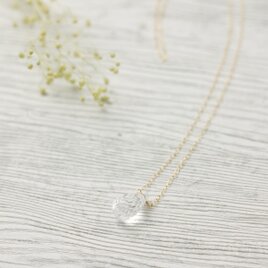 太古のうた〜クリスタルクォーツ一粒石K18ネックレス〜