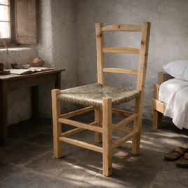 ゴッホの椅子改　ダイニング　イグサ編み