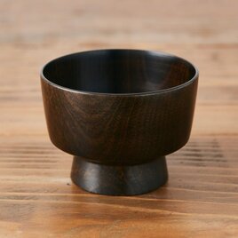 【再入荷】ろくろ挽きの汁椀（ミズメザクラ｜黒拭き漆）の画像