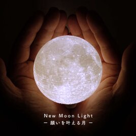 New Moon Light - 願いを叶える月 -｜月ライト(小)【コードレス化対応/”秘密特典”付き☾】の画像