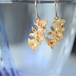 コウモリ　engraving pierce　gold plating