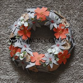 〜メリノウール100％のフェルトを使用したwool wreathシリーズ〜の画像