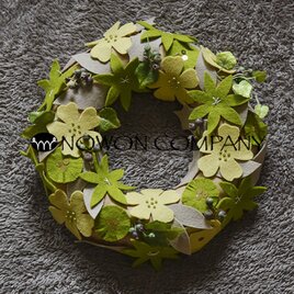 〜メリノウール100％のフェルトを使用したwool wreathシリーズ〜の画像