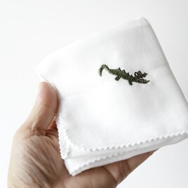 ガーゼハンカチ（ワニ）