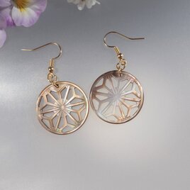 ２５ミリ！ブラウンシェルの「麻」ピアス ✨の画像