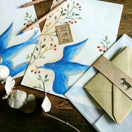 レターセット  青い鳥の画像
