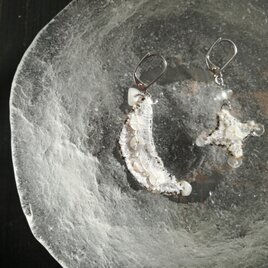 月と星のピアス(イヤリング変更可能)の画像