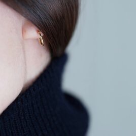 【送料無料】K18 ゴールドフープピアス 10mm×1mm ペアの画像