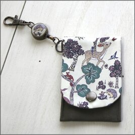 LIBERTY リバティプリントＩＣカードケース＆リールセット【Doe A Deer ドウ・エィ・ディア】