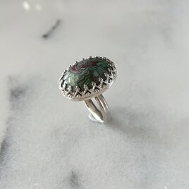 【一点物】Green Marble Ringの画像