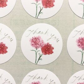 カーネーションのサンキューシール