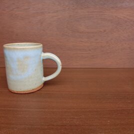 優しい天然灰の釉（青）　mug　安定タイプの画像