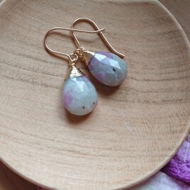 14kgfサファイアinグラニュライトのピアス(イヤリング)