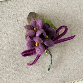 染め花のすみれのポニーフック(パープル)
