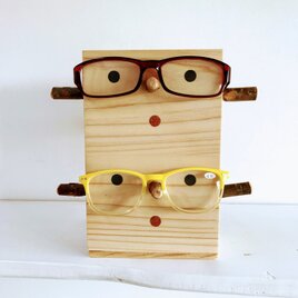 再再販【父の日・誕生日・父の日・母の日ギフトに】2個用woodメガネかけ　杢目が横編の画像