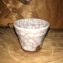 氷裂貫入白瓷   ぐい呑