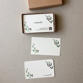 アンティークフラワーの名刺 ショップカード アクセサリー台紙