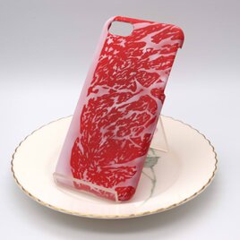 塗装スマホケース(霜降り肉)【iPhone678用】の画像