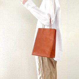 大人の革袋 S・コニャック ・内ポケット付[受注制作品]の画像