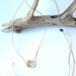 ヘンプネックレス  レモンクオーツ s