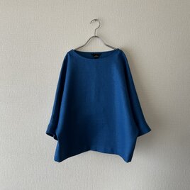 たっぷりしたお袖のフレアー感がきれいなトップス　リネン100％【着丈延長オプションあり】の画像