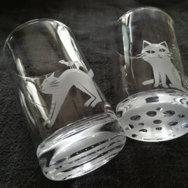 ❬ご依頼品❭　　小さなグラス　　新芽◈のび猫の画像