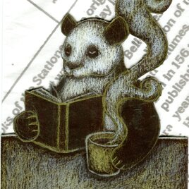 パンダと読書の時間の画像