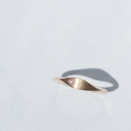 La Feuille -Pinky Ring-◇K14YG/PG×Diamond 0.007ctの画像