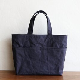 （外ポケット）チャコールグレー　浜松産帆布使用トートM【受注製作】