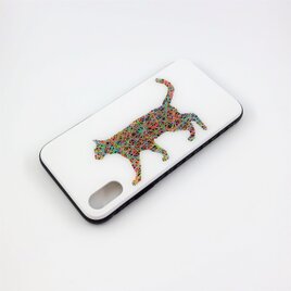 11/11 Pro/11 Pro Max対応の国内初！強化ガラス仕上げiPhoneスマホケース(歩くネコ)