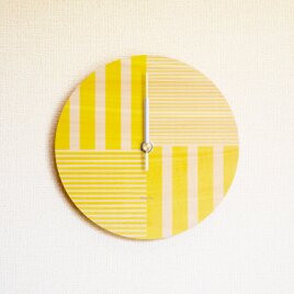 落ち着いた時間が流れる時計_木製［掛け時計］B03_Yellow