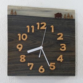 草原の掛け時計