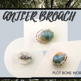 Antler and Resin Broach/鹿角とレジンのブローチの画像