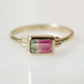 K10 バイカラートルマリン リング