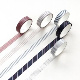 【雨露】5巻セット マスキングテープ WashiTape 手帳日記DIY素材の画像