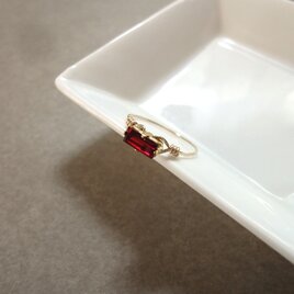 ハンドワークワイヤーリング ■ クリスタルガラス ■ シャム