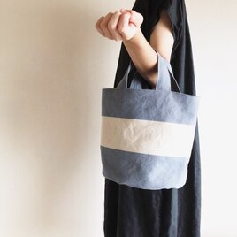 OVALTOTE - stripe -Ⅱ (M) / coolgray & ecruの画像