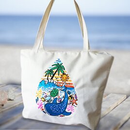 海柄 刺繍 エコ/トートバッグ(撥水防水・ outdoor向け )の画像