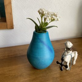 gちいさい花瓶　ターコイズブルーの画像