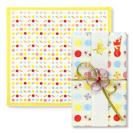 風呂敷で作った御祝儀袋/京飴/小紋調/名入れ無料/お弁当包みに最適なサイズ