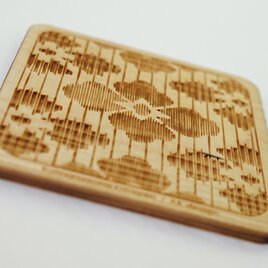 木製コースター 熊谷型紙　花菱の画像