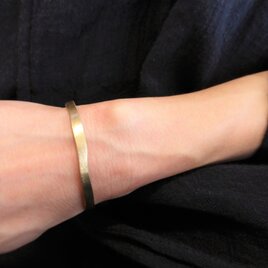 （Distortion) 真鍮のシンプルブレスレット　