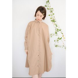 ◇タイプライター long shirts onepiece_beigeの画像