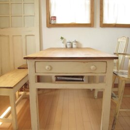 オーダーメイド / side drawer dining TABLE # width size order #の画像