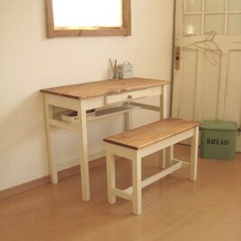 wide drawer DESK ＆ BENCH　の画像