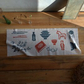 植物染め手ぬぐい　【 想起 】