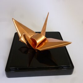 銅板製（金属）折り鶴（サイズM）の画像