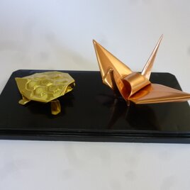 金属製 折り鶴・亀（サイズM）の画像