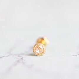 18K Rose Cut Diamond ピアス　(片耳)